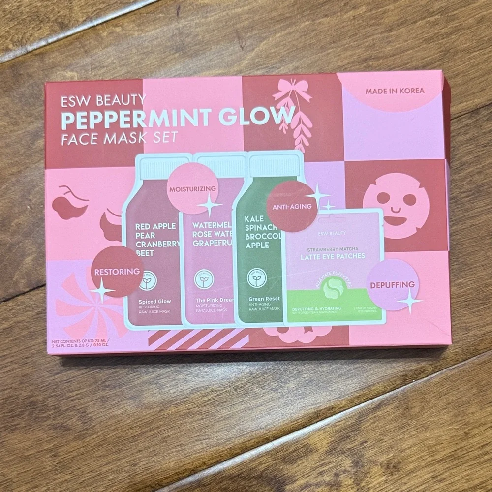 Peppermint Glow Face Mask Set - Pink and Green